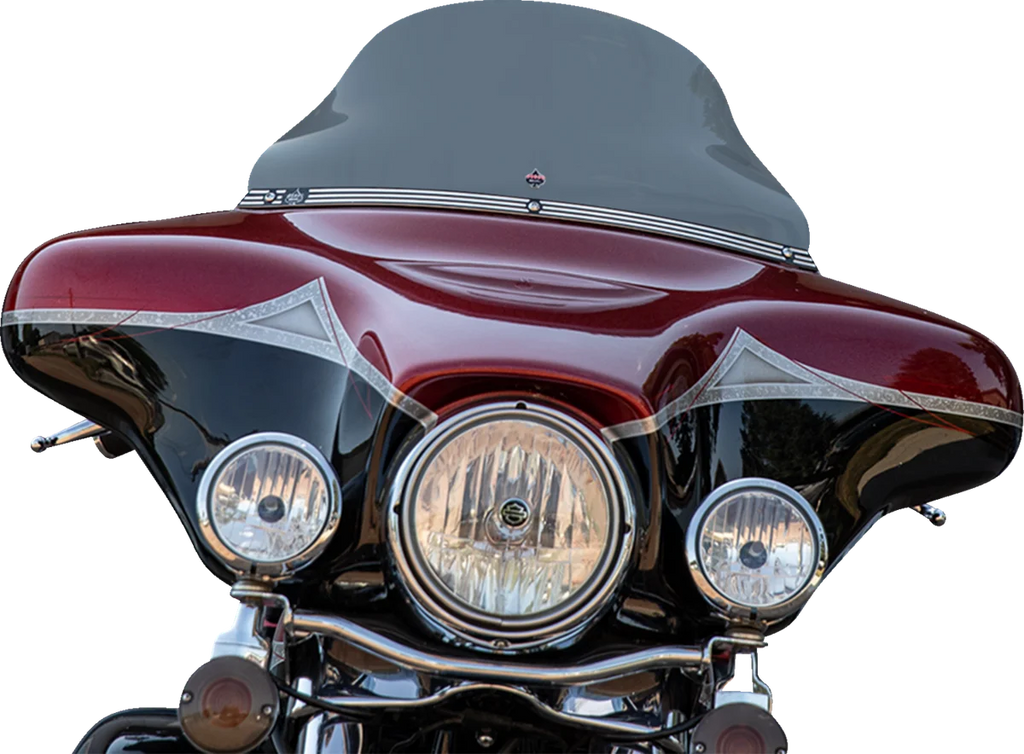 Klock Werks Flare™ Windshield - 10-1/2" - Tint KWW-01-0619-T - Side View