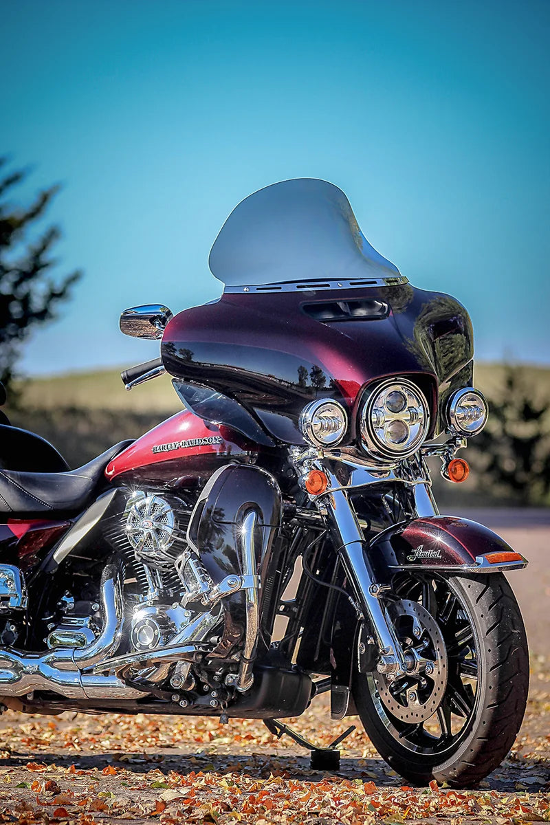 Klock Werks Flare™ Windshield - 11-1/2" - Clear - '14-'23 FLHT KWW-01-0206-2014 - Installation View