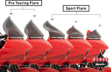 Load image into Gallery viewer, Klock Werks Flare™ Windshield - 11-1/2" - Dark Smoke - '96-'13 FLH KWW-01-0371 - Installation View