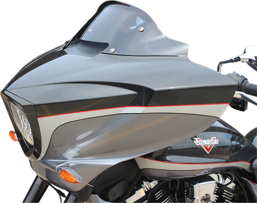Klock Werks Flare™ Windshield - 11" - Clear - Victory KWW-06-0542 - Detail View