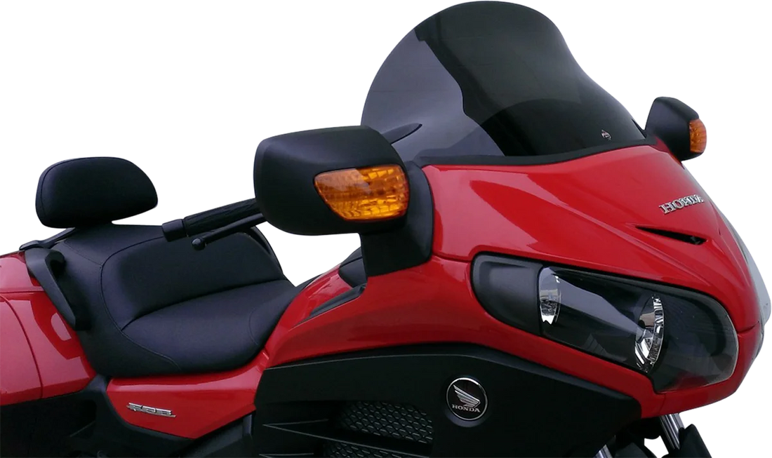 Klock Werks Flare™ Windshield - 14" - Dark Smoke - F6B KWW-06-0253 - Side View