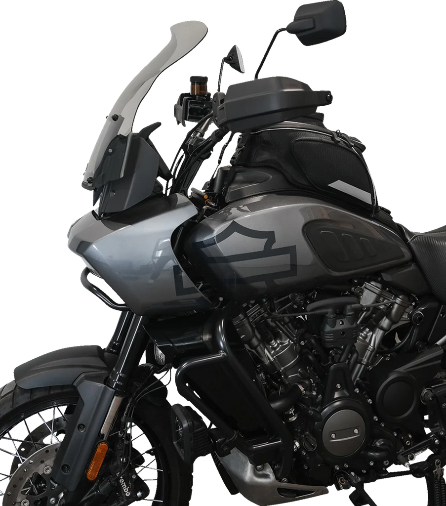 Klock Werks Flare™ Windshield - 15-1/2" - Tint - Pan America KWW-03-0001-T - Installation View