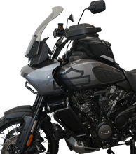 Load image into Gallery viewer, Klock Werks Flare™ Windshield - 15-1/2" - Tint - Pan America KWW-03-0001-T - Installation View