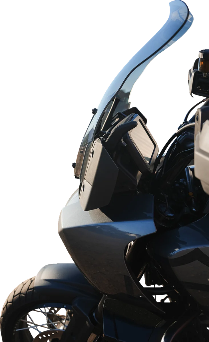 Klock Werks Flare™ Windshield - 15-1/2" - Tint - Pan America KWW-03-0001-T - Additional View 5