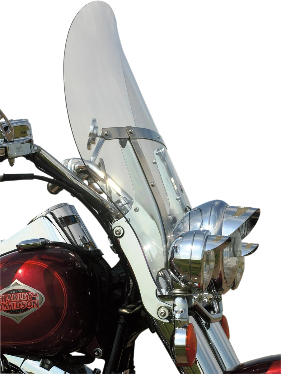 Klock Werks Flare™ Windshield - 17" - Clear - FLST KWW-02-0235 - Back View