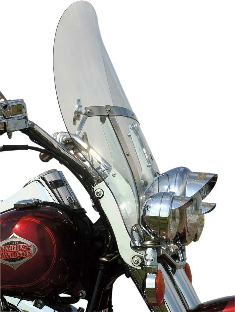 Klock Werks Flare™ Windshield - 17" - Clear - FLST KWW-02-0235 - Back View