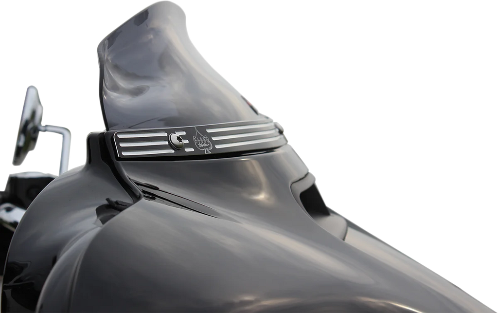 Klock Werks Flare™ Windshield - 4" - Dark Smoke - '14-'23 FLH KWW-01-0405 - Main Product View