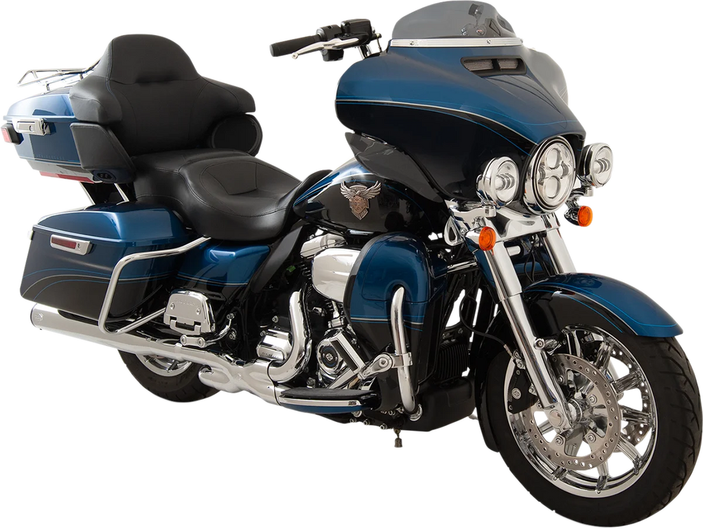 Klock Werks Flare™ Windshield - 4" - Dark Smoke - '14-'23 FLH KWW-01-0405 - Back View