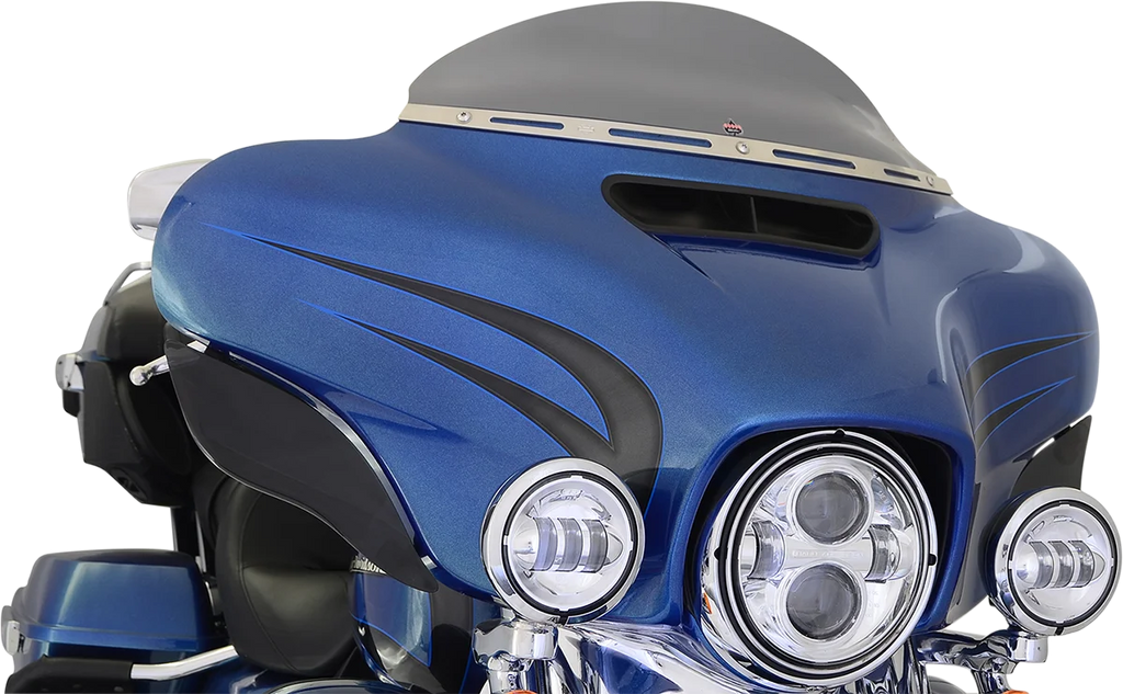 Klock Werks Flare™ Windshield - 5" - Dark Smoke - '14-'23 FLH KWW-01-0389 - Back View
