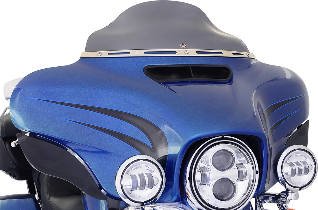 Klock Werks Flare™ Windshield - 6-1/2" - Dark Smoke - '14-'23 FLHT KWW-01-0199-2014 - Installation View