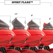 Load image into Gallery viewer, Klock Werks Flare™ Windshield - 6" - Black - FLTR KWW-01-0403 - Side View