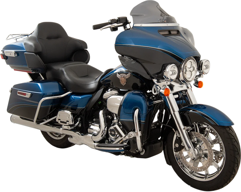 Klock Werks Flare™ Windshield - 8-1/2" - Dark - Smoke - '14-'22 FLHT KWW-01-0210-2014 - Back View