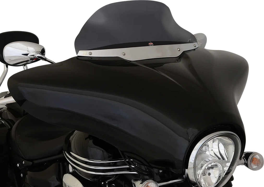 Klock Werks Flare™ Windshield - 8-1/2" - Smoke - Stratoliner KWW-06-0255 - Side View