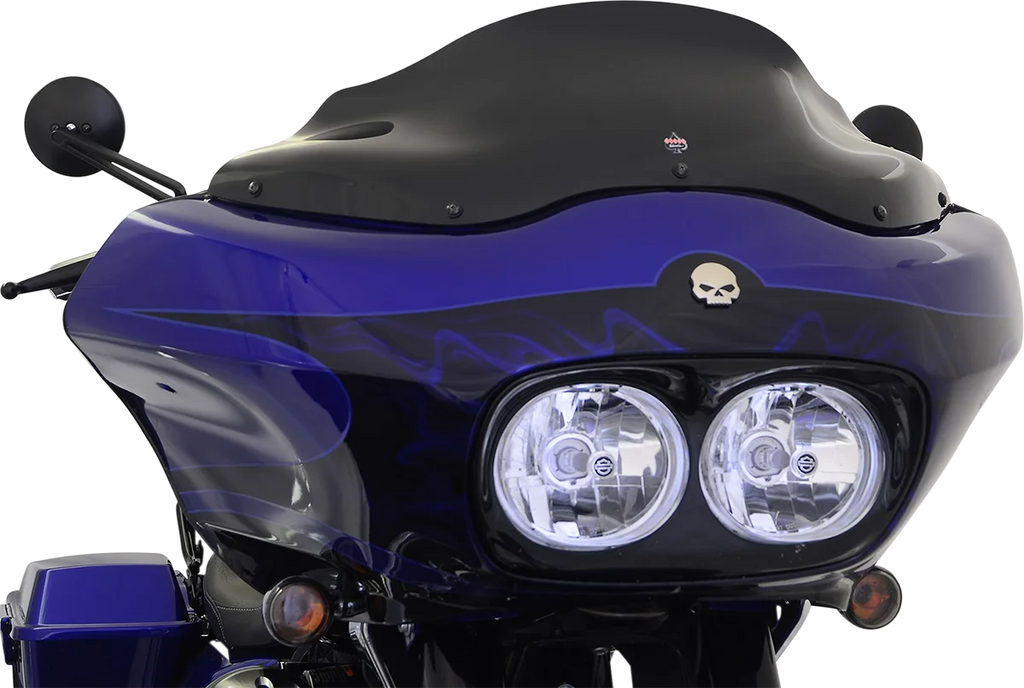 Klock Werks Flare™ Windshield - 8" - Black - '98-'13 FLTR KWW-01-0190 - Back View
