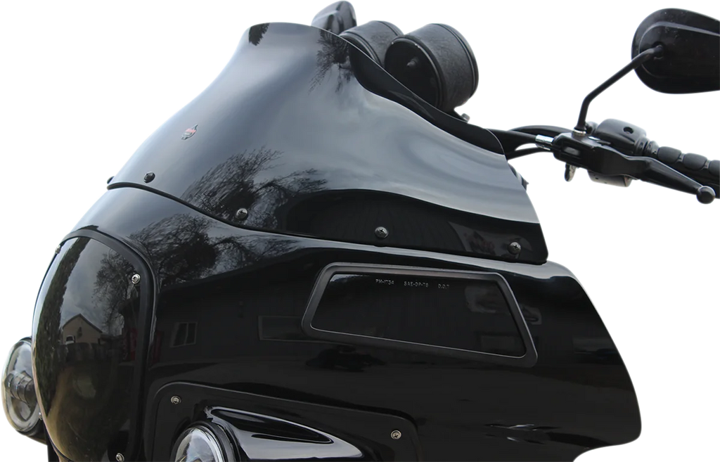 Klock Werks Flare™ Windshield - 9" - Black - FXRP KWW-02-0501 - Side View