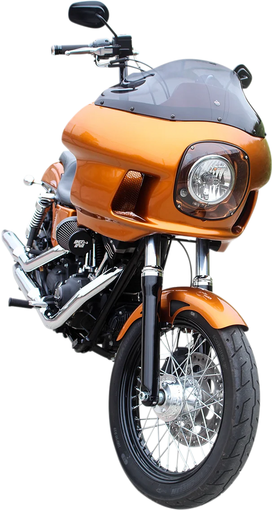 Klock Werks Flare™ Windshield - 9" - Dark Smoke - FXRP KWW-02-0500 - Side View