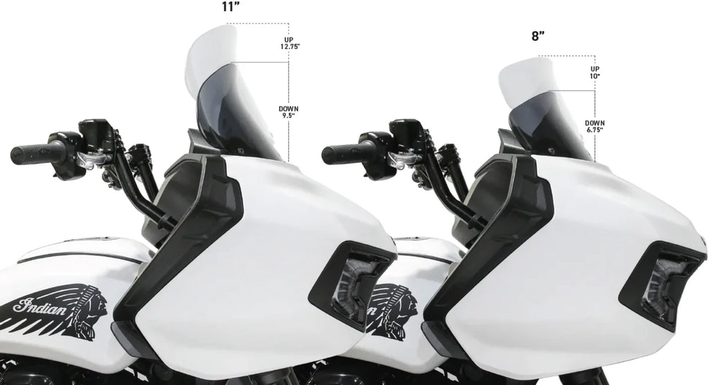 Klock Werks Flare™ Windshield - Tinted - 11" - Challenger KWW-04-0584-T - Side View