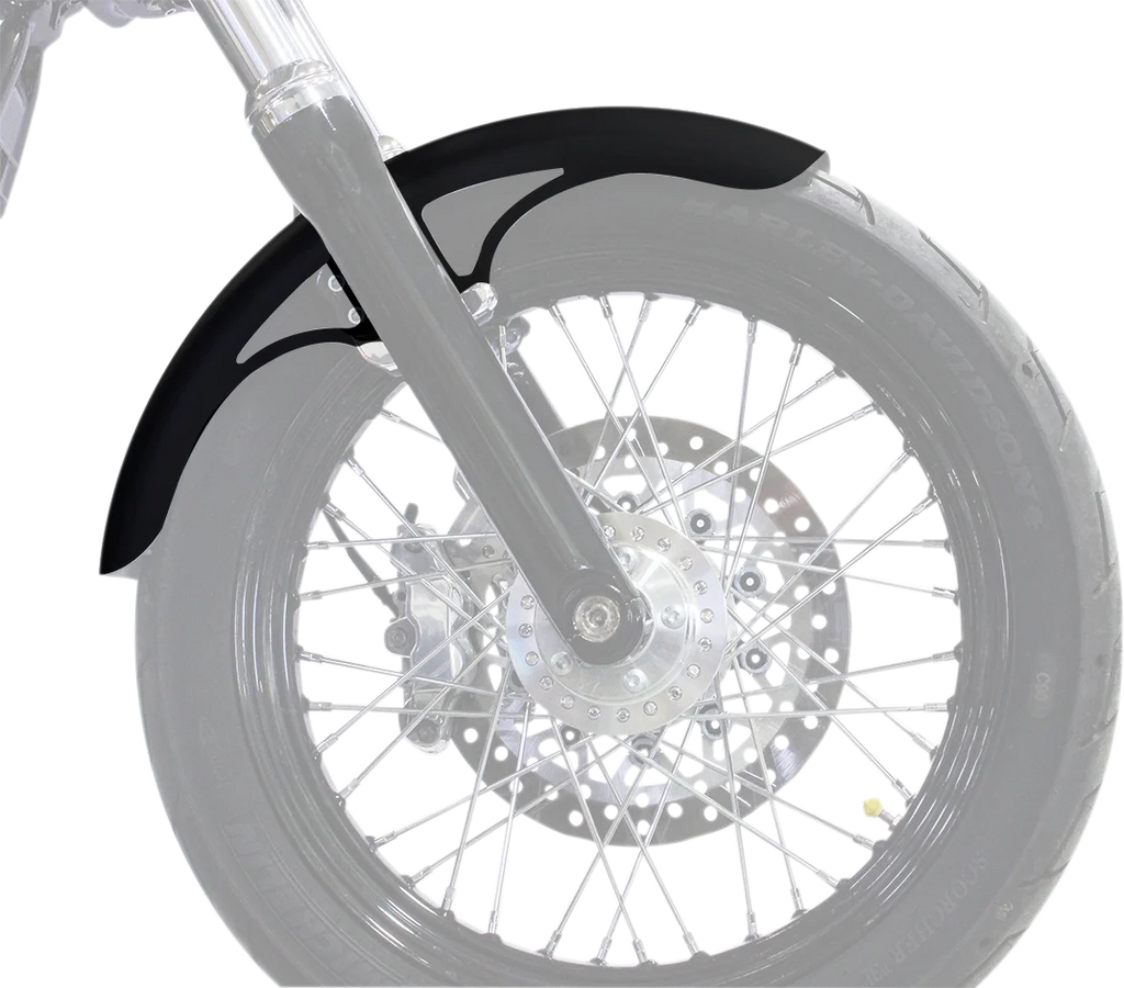 Klock Werks Front Fender - P-Tom - Black - 19" KWF-03-0007 - Side View