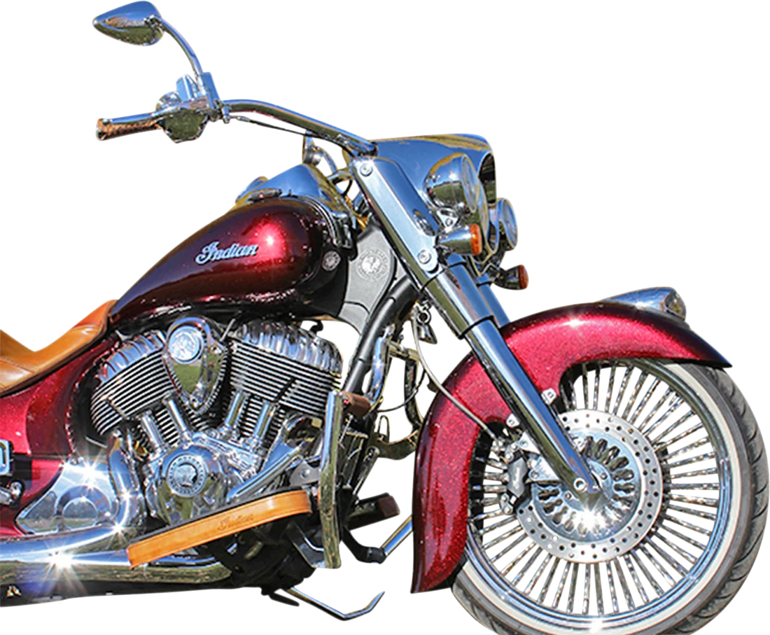 Klock Werks Front Fender - Steel - Indian/Chief - 16"-19" KWF-04-0400 - Side View
