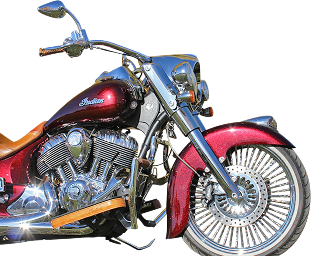 Klock Werks Front Fender - Steel - Indian/Chief - 16"-19" KWF-04-0400 - Side View