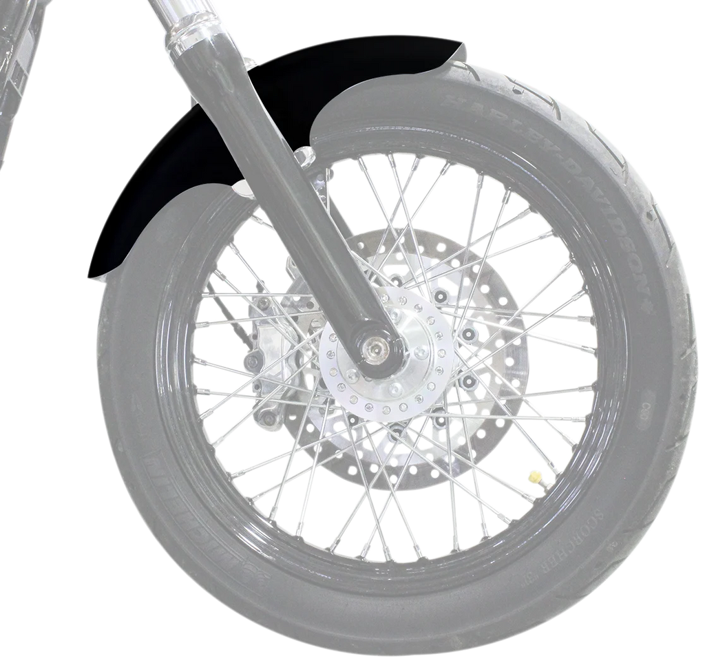 Klock Werks Front Fender - T-Hat - Black - 19" KWF-03-0005 - Back View