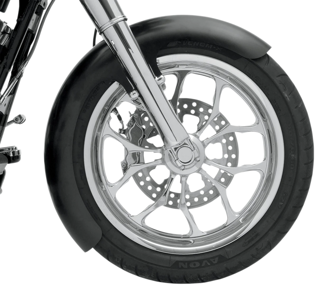 Klock Werks Front Fender - Wrapper - Black - 21" KWF-02-0026 - Back View