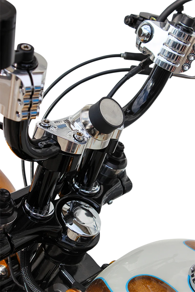 Klock Werks Handlebar Clamp - iOmount™ - Chrome KWD-02-0384 - Main Product View