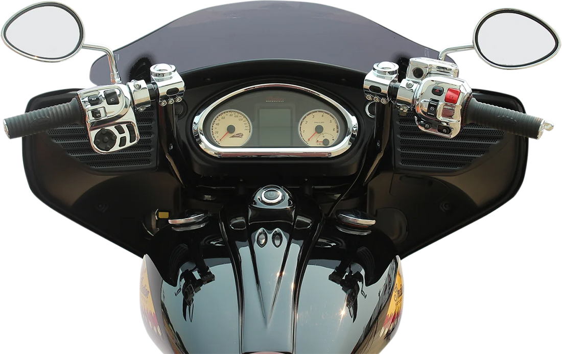Klock Werks Handlebar - Klip Hanger - 12" - Black/Chrome KWH-04-9011-BC - Side View