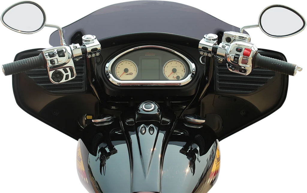 Klock Werks Handlebar - Klip Hanger - 12" - Black/Chrome KWH-04-9011-BC - Side View