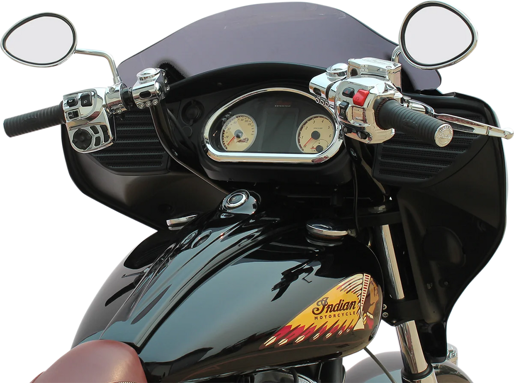 Klock Werks Handlebar - Klip Hanger - 12" - Black/Chrome KWH-04-9011-BC - Back View