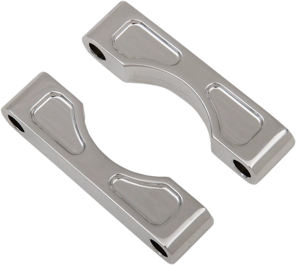 Klock Werks Hugger Front Fender Mounting Blocks - For 16"/17"/18"/19" Wheels - Chrome KWFS-01-0103-C - Main Product View