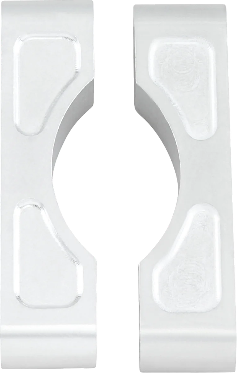Klock Werks Hugger Front Fender Mounting Blocks - For 16"/17"/18"/19" Wheels - Satin KWFS-01-0103 - Side View