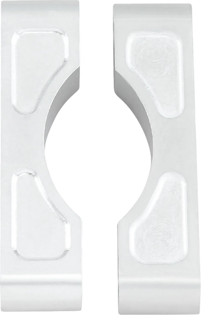 Klock Werks Hugger Front Fender Mounting Blocks - For 16"/17"/18"/19" Wheels - Satin KWFS-01-0103 - Side View