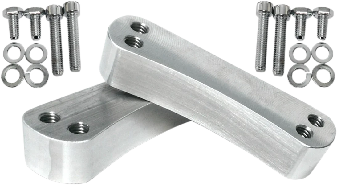 Klock Werks Hugger Front Fender Mounting Blocks - For 16"/17"/18"/19" Wheels - Satin KWFS-01-0103 - Detail View