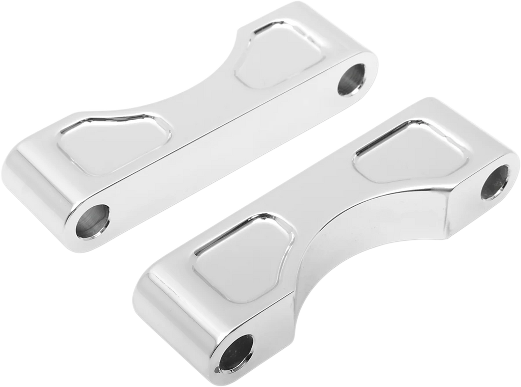 Klock Werks Hugger Front Fender Mounting Blocks - For 21" Wheels - Chrome KWFS-01-0102-C - Side View