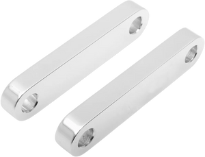 Klock Werks Hugger Front Fender Mounting Blocks - For 21" Wheels - Chrome KWFS-02-0102-C - Main Product View