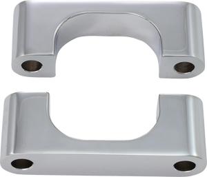 Klock Werks Hugger Front Fender Mounting Blocks - For 21" Wheels - Chrome KWFS-02-0106-C - Main Product View