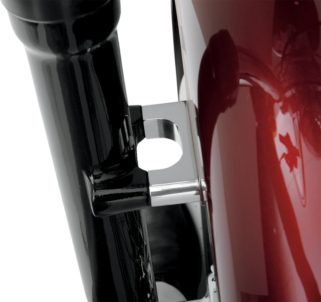 Klock Werks Hugger Front Fender Mounting Blocks - For 21" Wheels - Chrome KWFS-02-0106-C - Side View