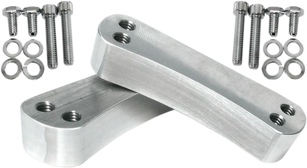Klock Werks Hugger Front Fender Mounting Blocks - For 21" Wheels - Chrome KWFS-02-0106-C - Detail View