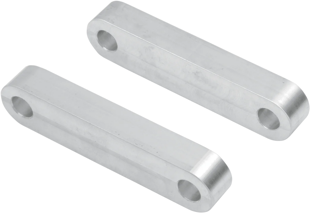 Klock Werks Hugger Front Fender Mounting Blocks - For 21" Wheels - Satin KWFS-02-0104 - Main Product View