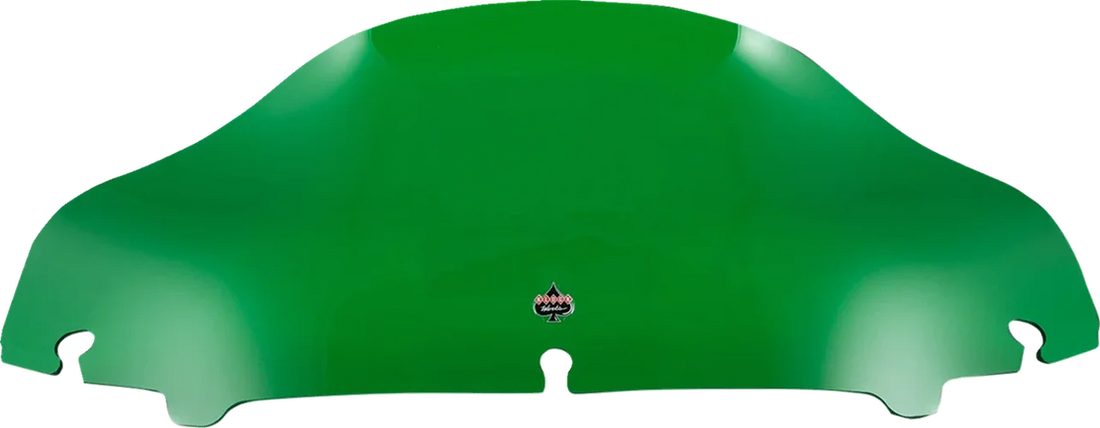 Klock Werks Kolor Flare™ Sport Windshield - 6-1/2" - Green - FLH KWW-01-0685 - Side View