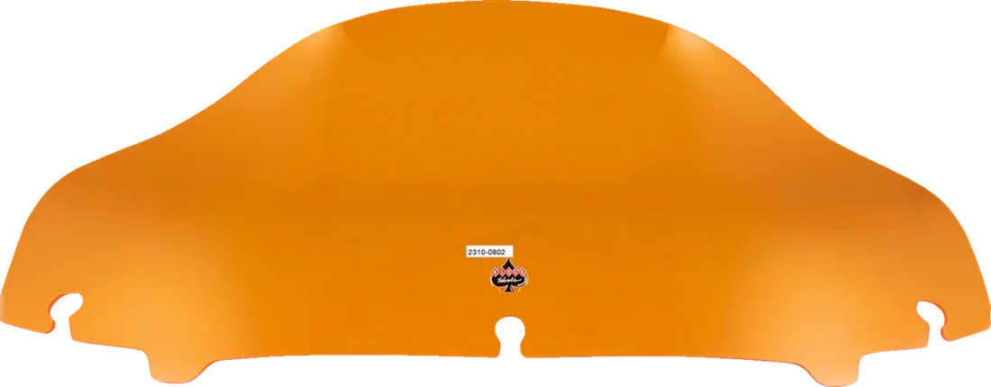 Klock Werks Kolor Flare™ Sport Windshield - 6-1/2" - Orange - FLH KWW-01-0682 - Side View