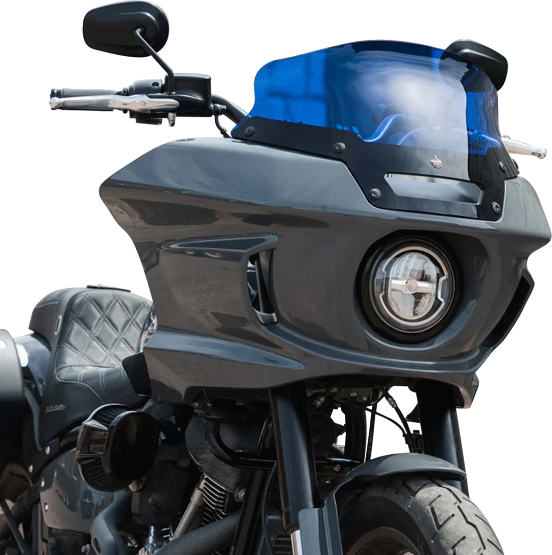 Klock Werks Kolor Flare™ Sport Windshield - 6" - Blue - FXLRST KWW-02-0626 - Back View