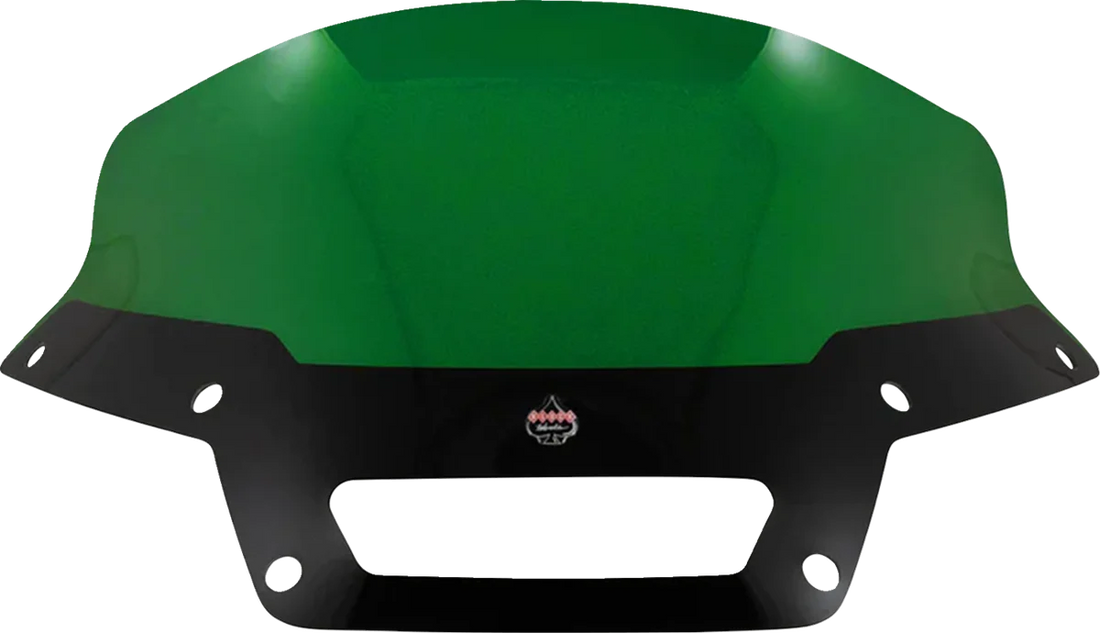 Klock Werks Kolor Flare™ Sport Windshield - 6" - Green - FXLRST KWW-02-0625 - Side View