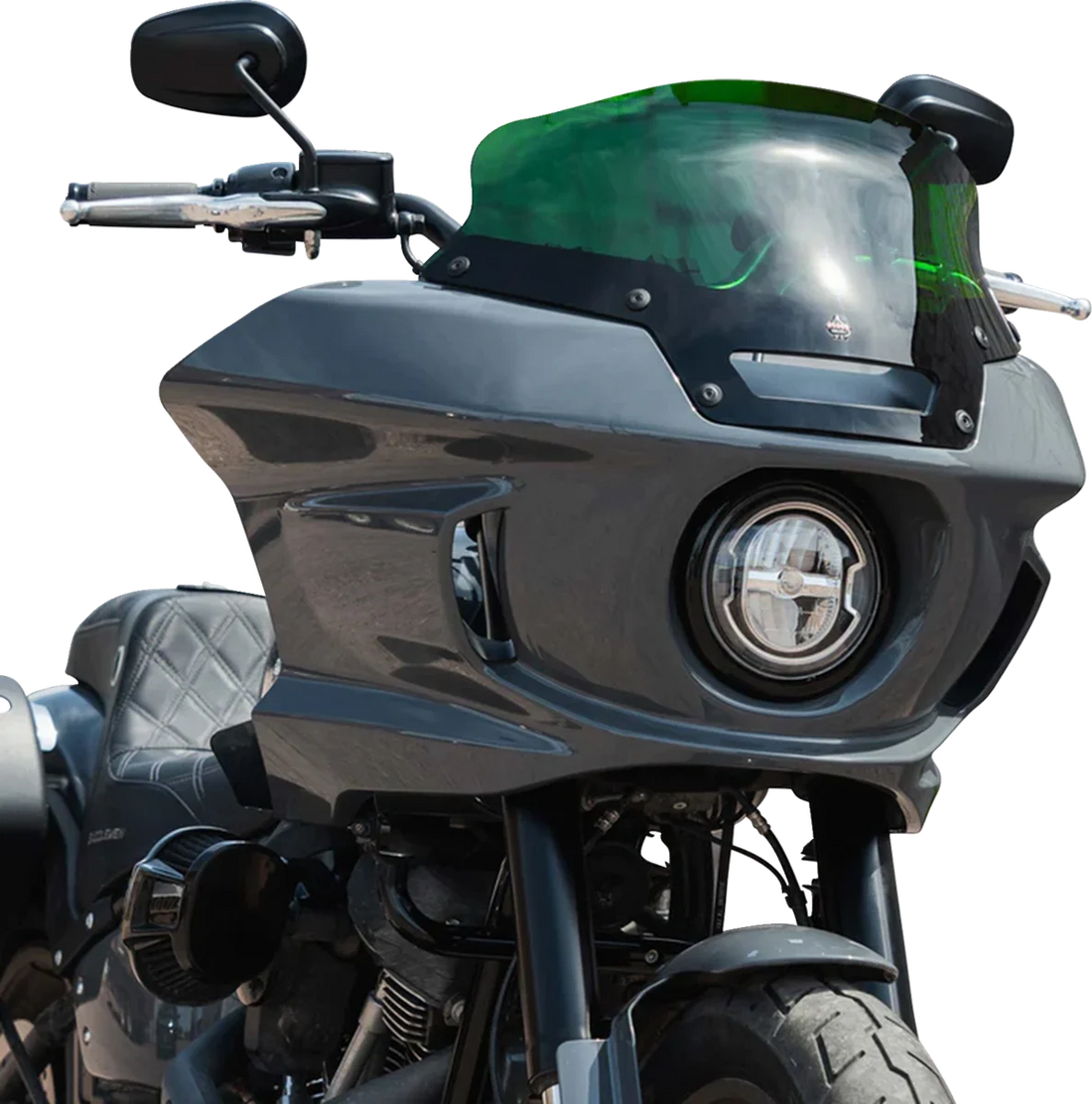 Klock Werks Kolor Flare™ Sport Windshield - 6" - Green - FXLRST KWW-02-0625 - Back View
