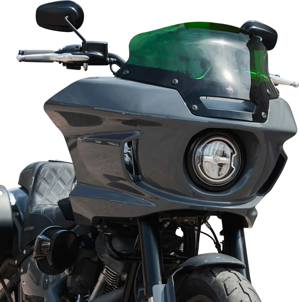 Klock Werks Kolor Flare™ Sport Windshield - 6" - Green - FXLRST KWW-02-0625 - Back View