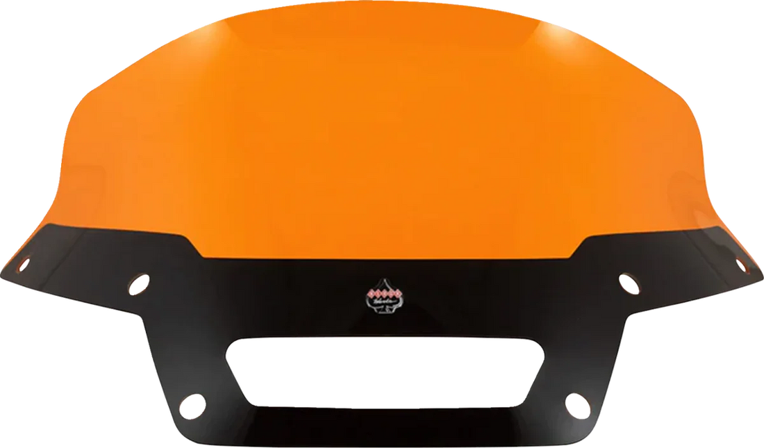Klock Werks Kolor Flare™ Sport Windshield - 6" - Orange - FXLRST KWW-02-0623 - Side View