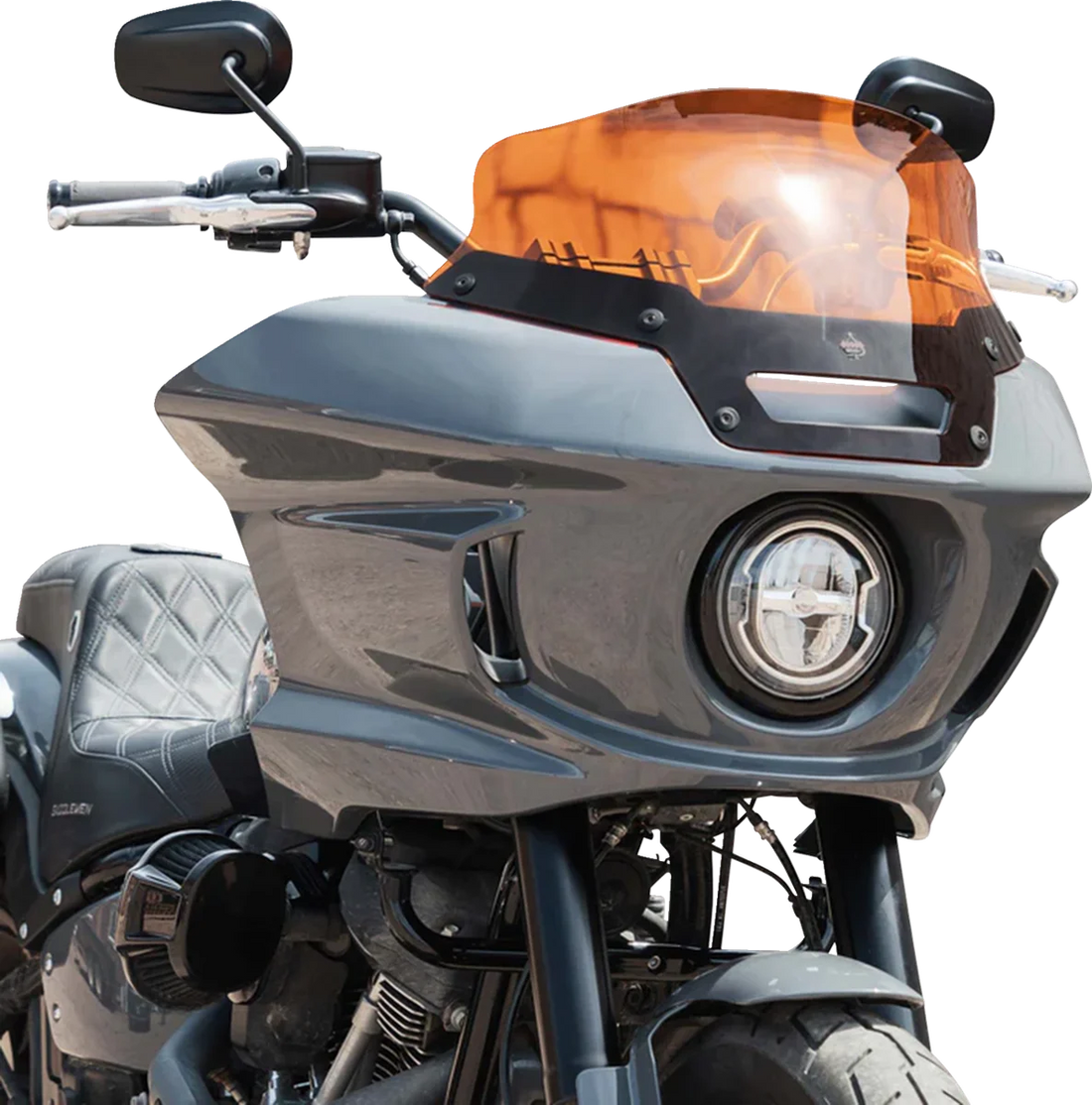 Klock Werks Kolor Flare™ Sport Windshield - 6" - Orange - FXLRST KWW-02-0623 - Back View