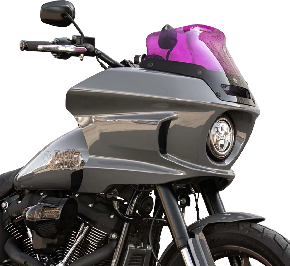 Klock Werks Kolor Flare™ Sport Windshield - 6" - Purple - FXLRST KWW-02-0627 - Back View