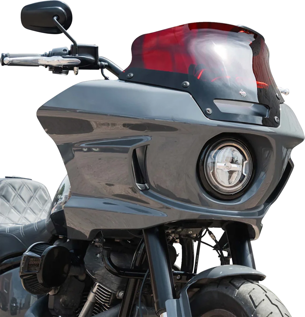 Klock Werks Kolor Flare™ Sport Windshield - 6" - Red - FXLRST KWW-02-0622 - Back View